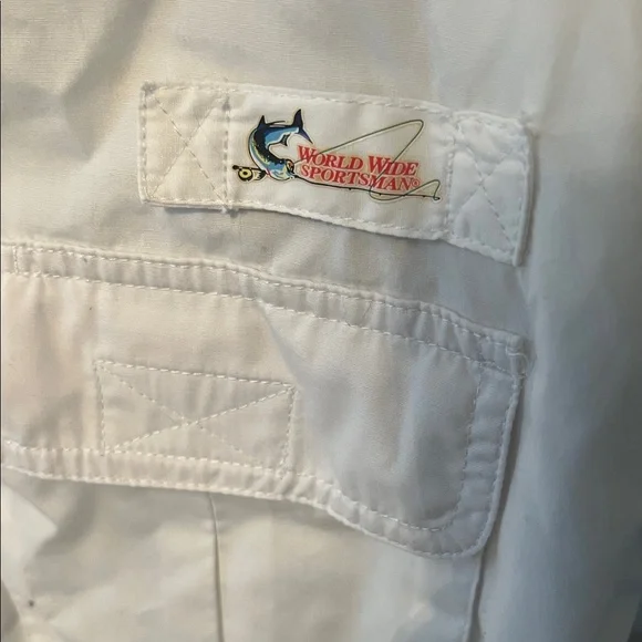 Columbia World Wide Men's Classic White Button-Down Shirt - Picture 3 of 6